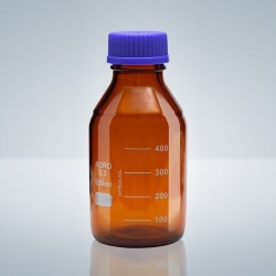 Láhev s GL uzávěrem, BORO-3.3, hnědá, 100 ml
