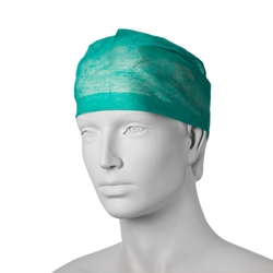 Chirurgická čepice s gumičkou (100 ks) - zelená